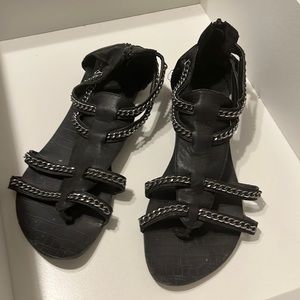 Black Gladiator Sandals